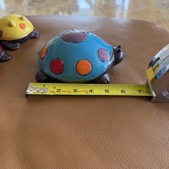 🐢CuteFamilyofTurtlesHandmadeHandPaintedCeramicVibrant Colors GlazedPapaMamaBaby - Picture 10 of 15